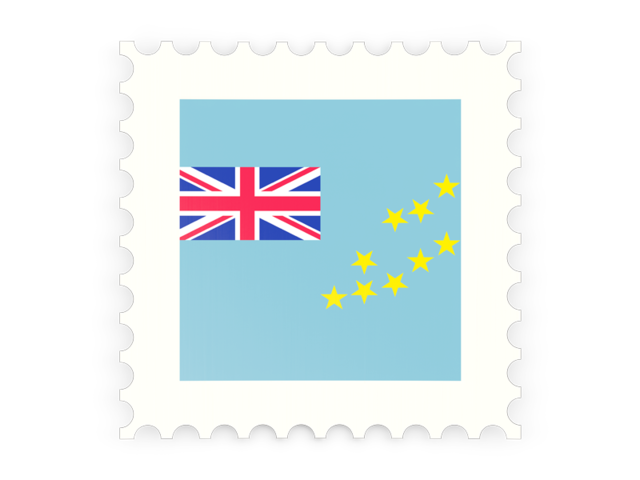 Postage stamp icon. Download flag icon of Tuvalu at PNG format