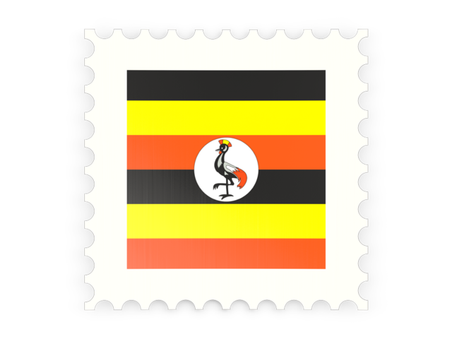 Postage stamp icon. Download flag icon of Uganda at PNG format
