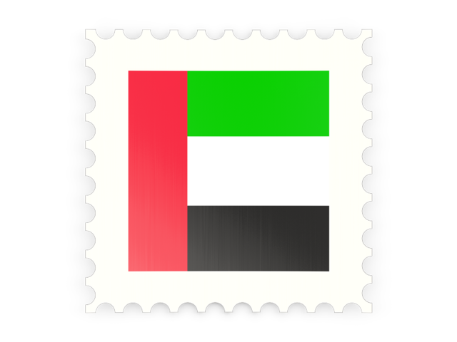 Postage stamp icon. Download flag icon of United Arab Emirates at PNG format