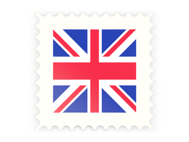 Postage stamp icon. Download flag icon of United Kingdom at PNG format