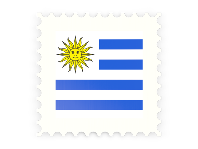 Postage stamp icon. Download flag icon of Uruguay at PNG format