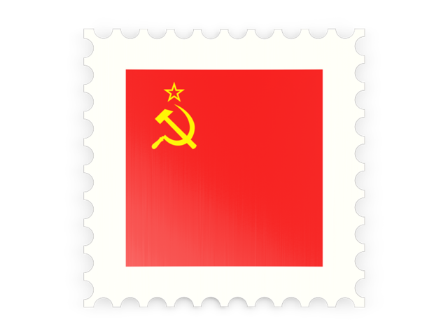 Postage stamp icon. Download flag icon of Soviet Union at PNG format