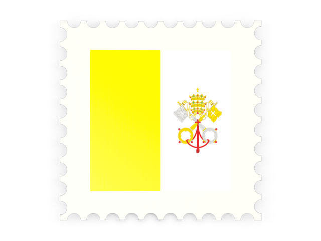 Postage stamp icon. Download flag icon of Vatican City at PNG format