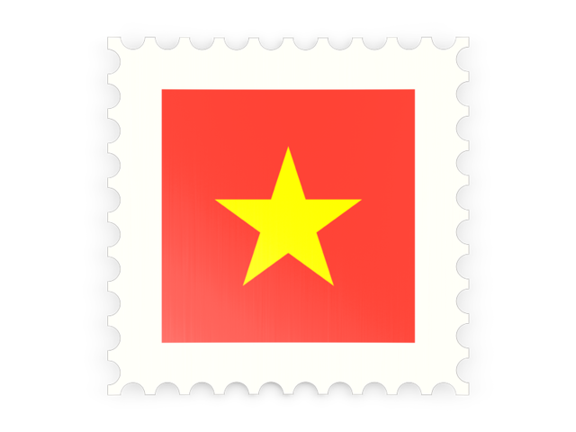 Postage stamp icon. Download flag icon of Vietnam at PNG format
