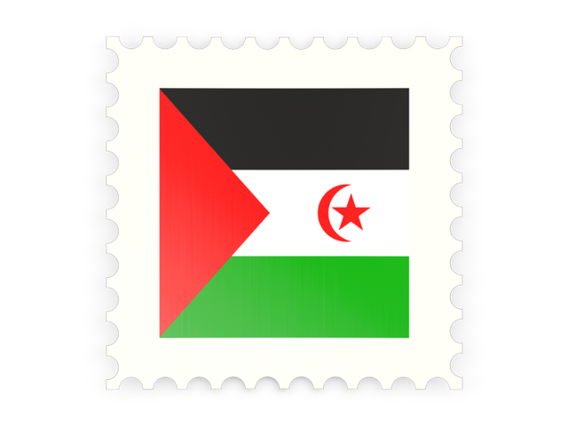 Postage stamp icon. Download flag icon of Western Sahara at PNG format