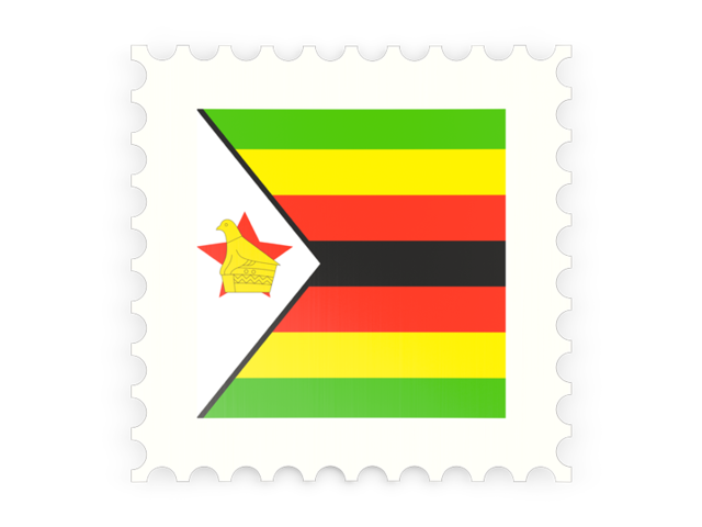 Postage stamp icon. Download flag icon of Zimbabwe at PNG format
