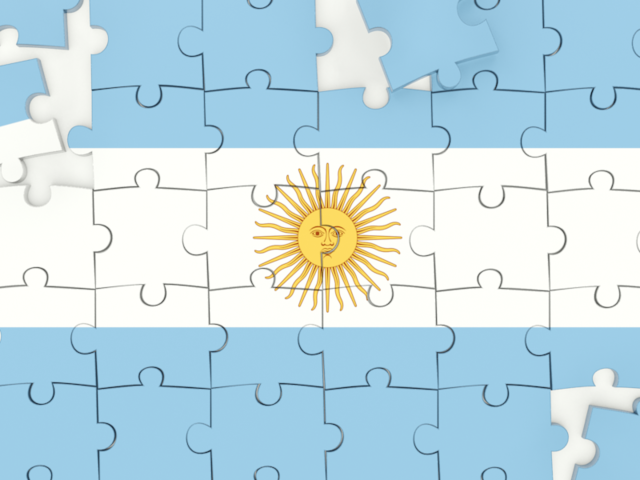 Puzzle. Download flag icon of Argentina at PNG format