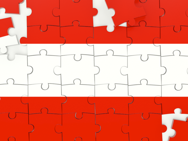 Puzzle. Download flag icon of Austria at PNG format