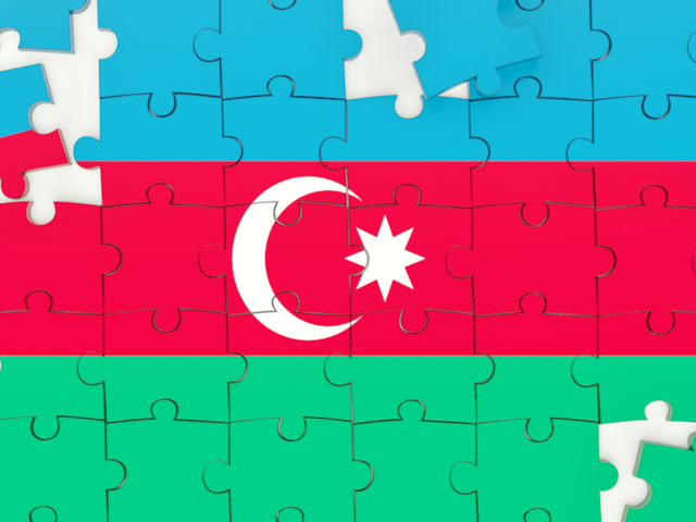 Puzzle. Download flag icon of Azerbaijan at PNG format