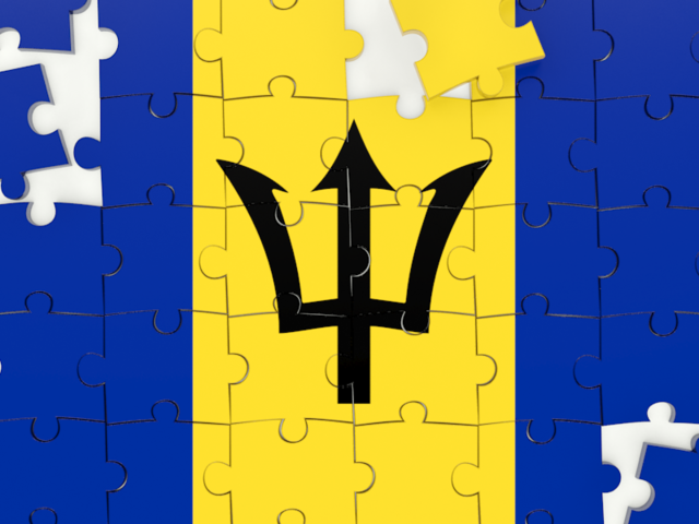 Puzzle. Download flag icon of Barbados at PNG format