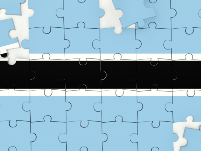 Puzzle. Download flag icon of Botswana at PNG format