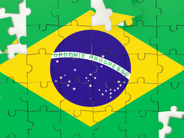 Puzzle. Download flag icon of Brazil at PNG format