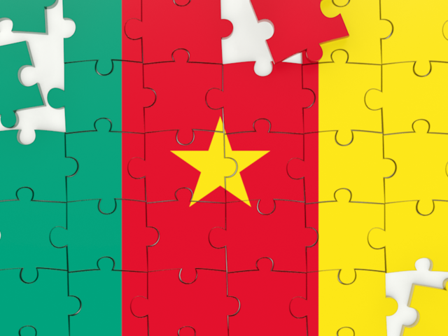 Puzzle. Download flag icon of Cameroon at PNG format