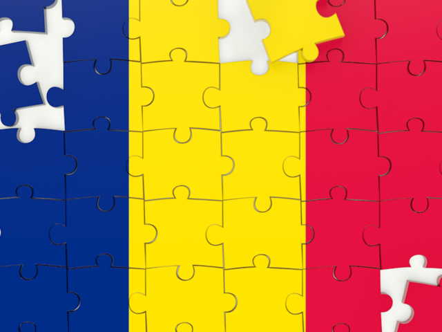 Puzzle. Download flag icon of Chad at PNG format