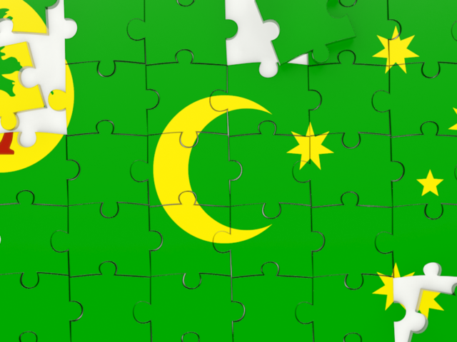 Puzzle. Download flag icon of Cocos Islands at PNG format