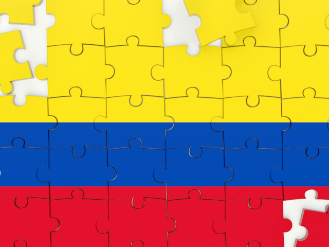 Puzzle. Download flag icon of Colombia at PNG format