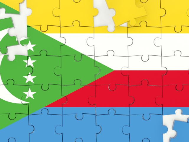 Puzzle. Download flag icon of Comoros at PNG format