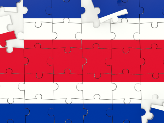 Puzzle. Download flag icon of Costa Rica at PNG format