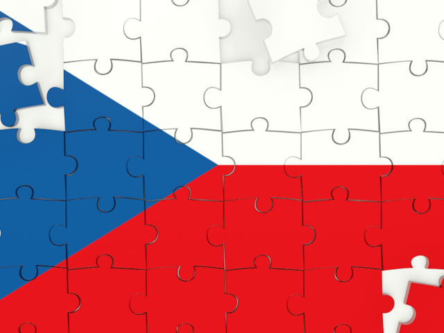 Puzzle. Download flag icon of Czech Republic at PNG format