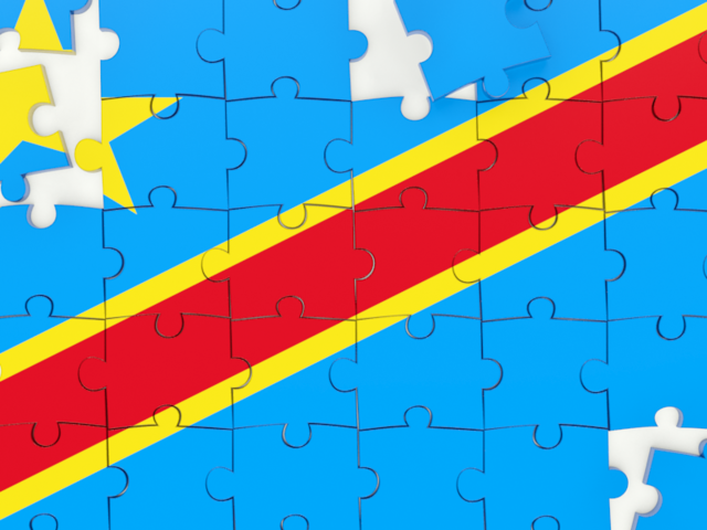 Пазл. Скачать флаг. Демократическая Республика Конго