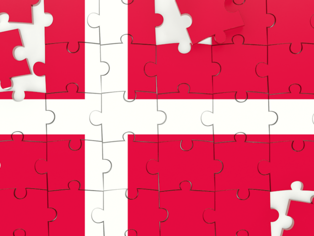 Puzzle. Download flag icon of Denmark at PNG format