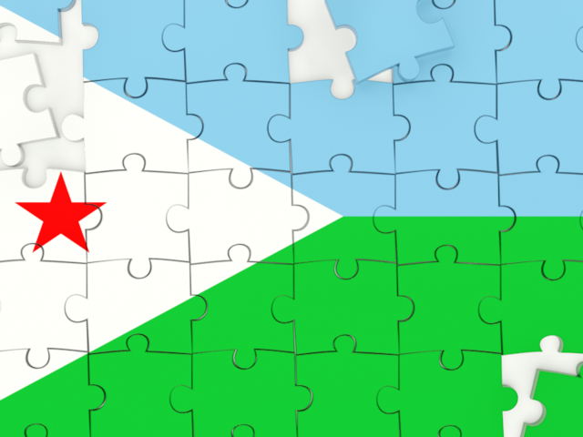 Puzzle. Download flag icon of Djibouti at PNG format