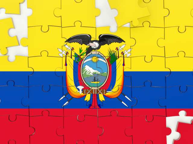 Puzzle. Download flag icon of Ecuador at PNG format