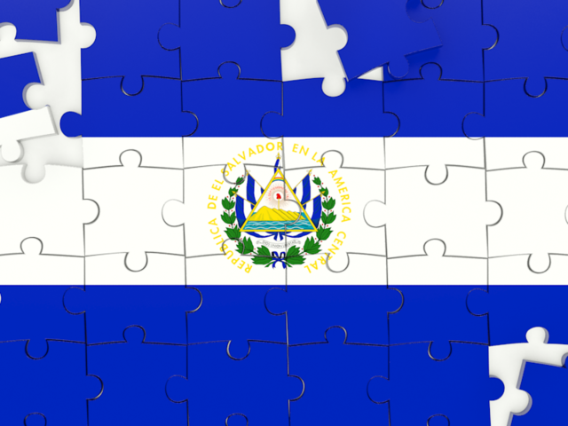 Puzzle. Download flag icon of El Salvador at PNG format