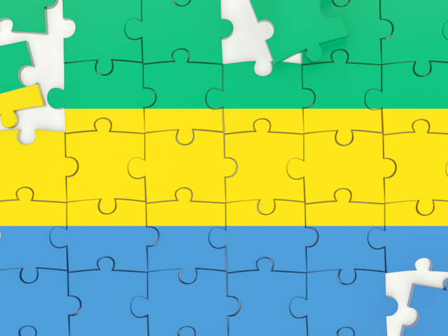 Puzzle. Download flag icon of Gabon at PNG format