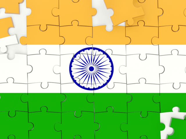 Puzzle. Download flag icon of India at PNG format