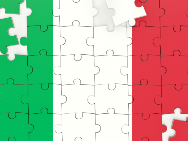 Puzzle. Download flag icon of Italy at PNG format