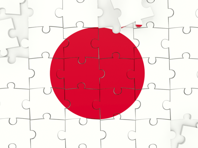 Puzzle. Download flag icon of Japan at PNG format