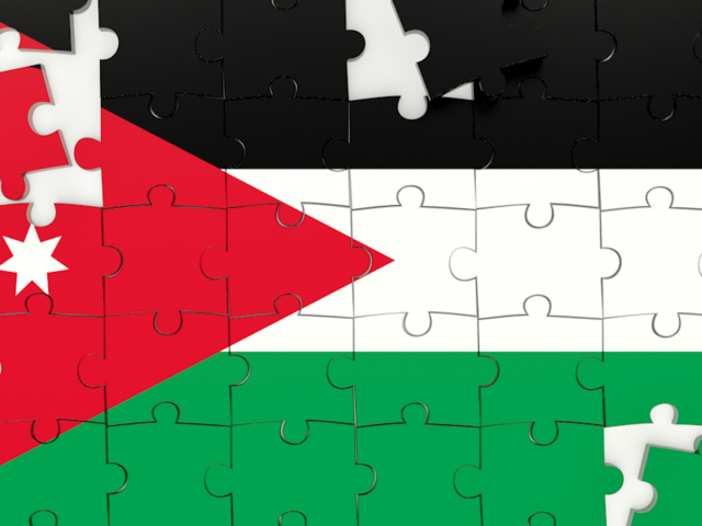 Puzzle. Download flag icon of Jordan at PNG format