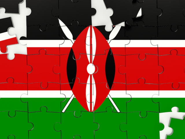 Puzzle. Download flag icon of Kenya at PNG format