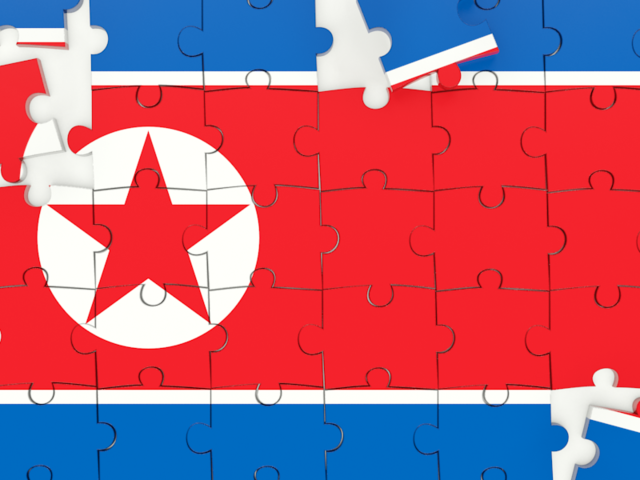 Пазл. Скачать флаг. Северная Корея