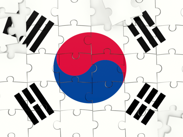 Puzzle. Download flag icon of South Korea at PNG format