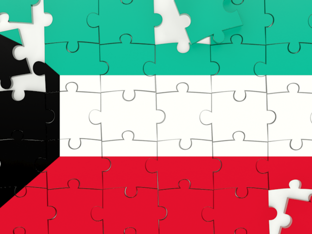 Puzzle. Download flag icon of Kuwait at PNG format