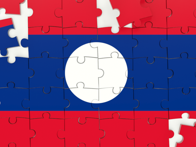 Puzzle. Download flag icon of Laos at PNG format