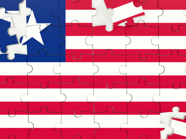Puzzle. Download flag icon of Liberia at PNG format