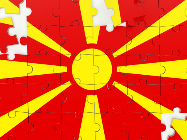 Puzzle. Download flag icon of Macedonia at PNG format