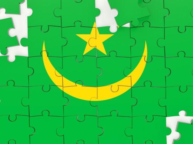 Puzzle. Download flag icon of Mauritania at PNG format