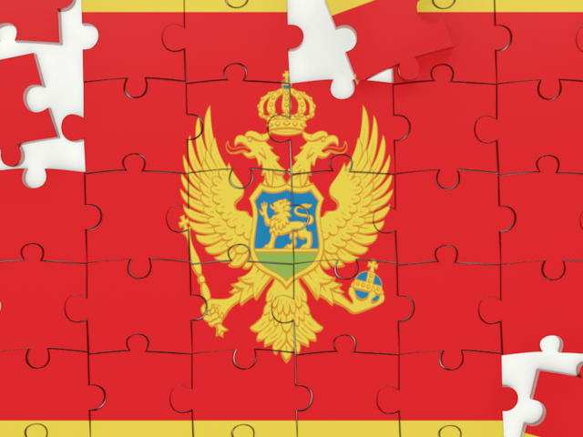 Puzzle. Download flag icon of Montenegro at PNG format