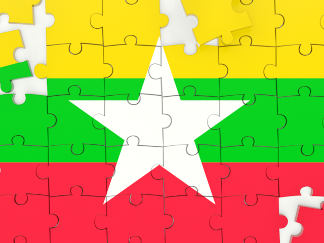 Puzzle. Download flag icon of Myanmar at PNG format