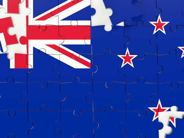 Пазл. Скачать флаг. Новая Зеландия