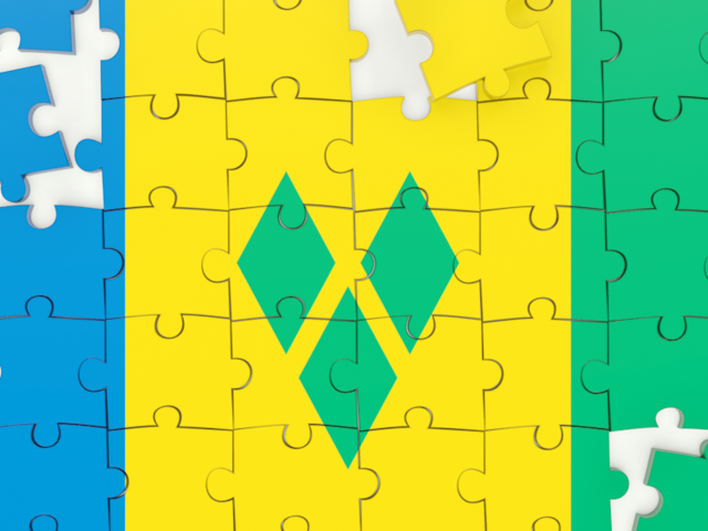 Puzzle. Download flag icon of Saint Vincent and the Grenadines at PNG format
