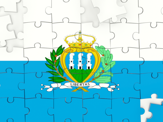 Puzzle. Download flag icon of San Marino at PNG format
