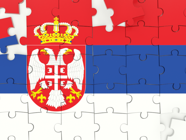 Puzzle. Download flag icon of Serbia at PNG format