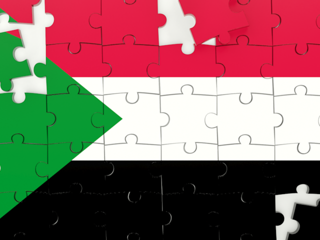 Puzzle. Download flag icon of Sudan at PNG format
