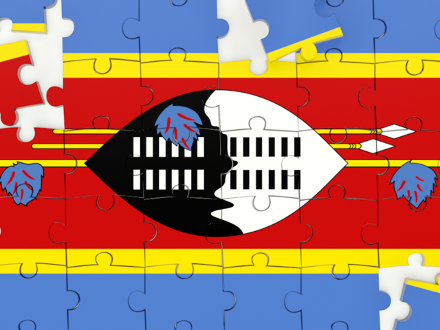Puzzle. Download flag icon of Swaziland at PNG format