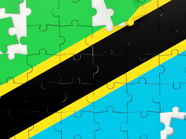 Puzzle. Download flag icon of Tanzania at PNG format